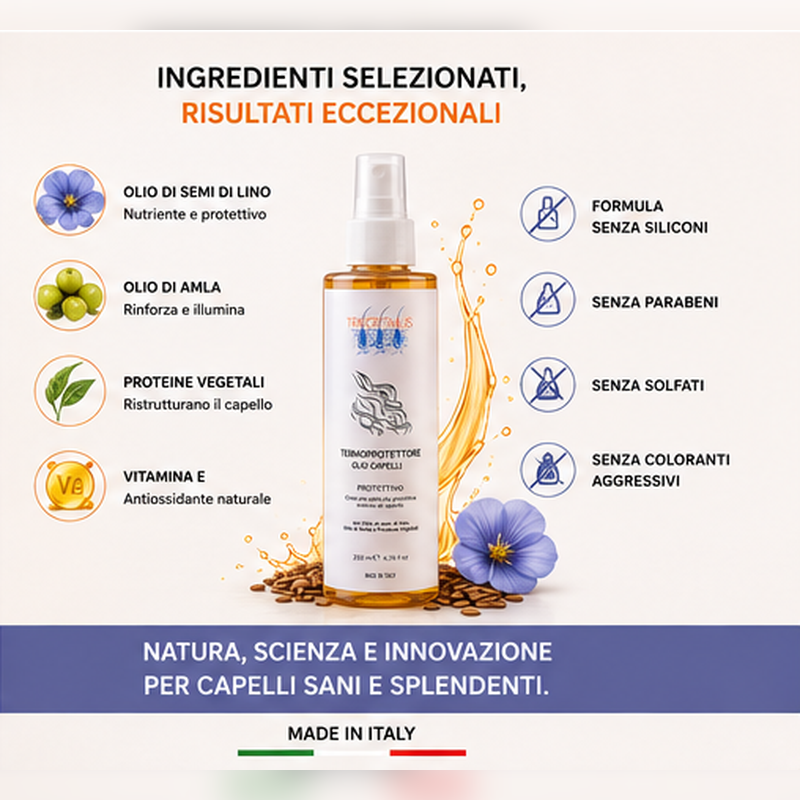 Linea Tricoptimus - Olio Termoprotettore per capelli